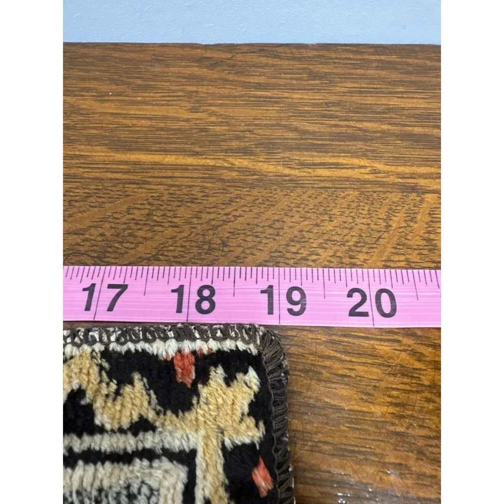 Vintage Tiger Pictorial Woven Rug 20x38 In Multicolor Traditional Accent‎ Decor